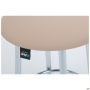 Stool Talli chrome, beige faux leather