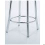 Stool Talli chrome, beige faux leather