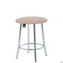 Stool Talli chrome, beige faux leather