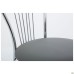 Vanessa chair, chrome frame, grey faux leather
