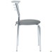 Markos chair, chrome frame, grey faux leather