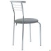 Markos chair, chrome frame, grey faux leather