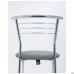 Markos chair, chrome frame, grey faux leather