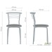 Markos chair, chrome frame, grey faux leather