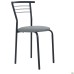 Markos chair, black frame, grey faux leather