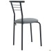 Markos chair, black frame, grey faux leather
