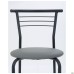 Markos chair, black frame, grey faux leather