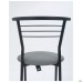 Markos chair, black frame, grey faux leather