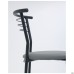 Markos chair, black frame, grey faux leather