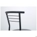 Markos chair, black frame, grey faux leather