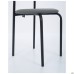 Markos chair, black frame, grey faux leather