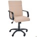 Favorite plastic executive chair, beige faux leather