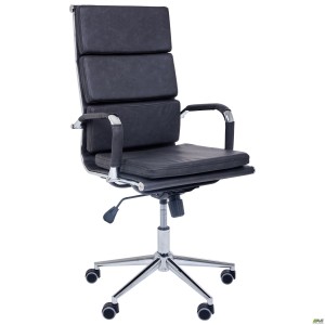 Крiсло Slim FX HB Хром Tilt WAX Dark Grey