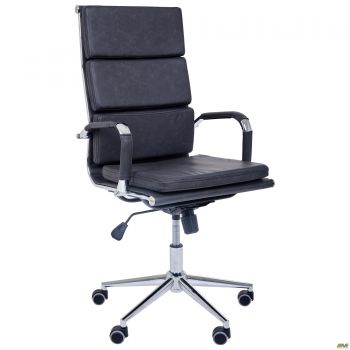 Крiсло Slim FX HB Хром Tilt WAX Dark Grey