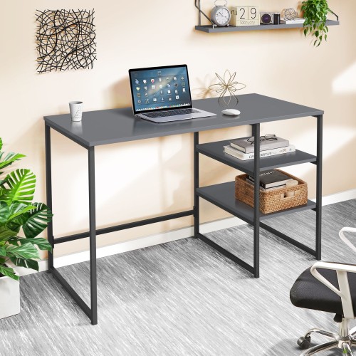 Jet JT1200 computer desk (1187x550x750H) black/Grey Slate