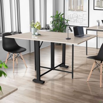Fold 2 FL2 1400 folding table (1380/210x1000x750H) black/Oak Sonoma