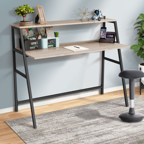 Mont Blanc desk (1250x550x1027H) black/Sonoma Oak
