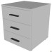 Asti AS400 pedestal (400x400x460H), white