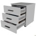 Asti AS400 pedestal (400x400x460H), white