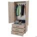 City-902 wardrobe, two doors, 3 drawers (760x500x1930H) Sonoma Oak
