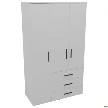 Шафа гардеробна City-903L три двері 3 шухляди (1120х500х1930Н) Білий