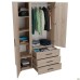 Шкаф гардеробный City-903L три двери 3 ящика (1120х500х1930Н) Дуб Сонома