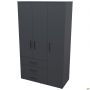 Шафа гардеробна City-903R три двері 3 шухляди (1120х500х1930Н) Антрацит