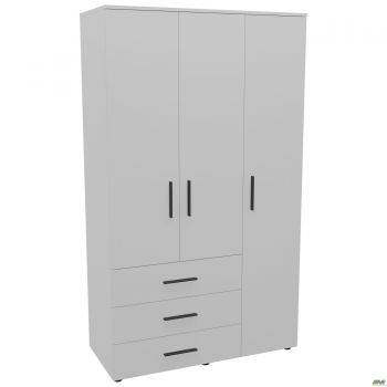 Шафа гардеробна City-903R три двері 3 шухляди (1120х500х1930Н) Білий