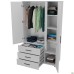 Шкаф гардеробный City-903R три двери 3 ящика (1120х500х1930Н) Белый