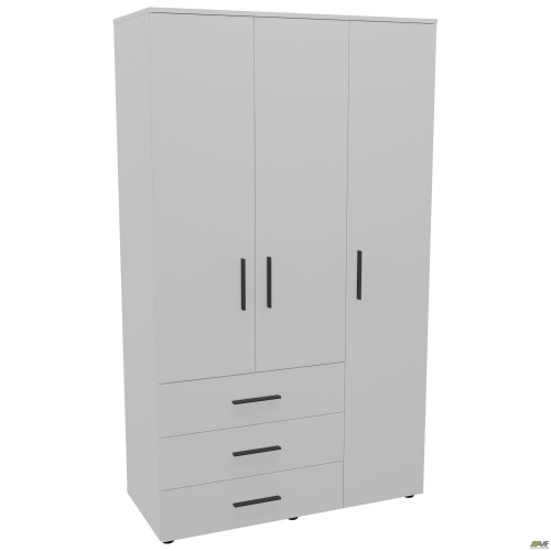 Шкаф гардеробный City-903R три двери 3 ящика (1120х500х1930Н) Белый