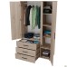 City-903R wardrobe, three doors, 3 drawers (1120x500x1930H) Sonoma Oak, right-hand layout