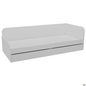 City Single Bed with Two Under-Mattress Drawers 1900x800 White