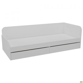 City Single Bed with Two Under-Mattress Drawers 1900x800 White