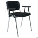 Prizma chair, chrome frame with armrests, fabric A-01