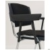 Prizma chair, chrome frame with armrests, fabric A-01