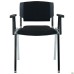Prizma chair, chrome frame with armrests, fabric A-01