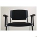 Prizma chair, chrome frame with armrests, fabric A-01