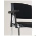 Prizma chair, chrome frame with armrests, fabric A-01