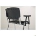 Prizma chair, chrome frame with armrests, fabric A-01