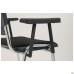 Prizma chair, chrome frame with armrests, fabric A-01