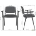 Prizma chair, chrome frame with armrests, fabric A-01