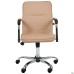 Samba-RC chrome/walnut chair, beige faux leather, no piping