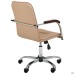 Samba-RC chrome/walnut chair, beige faux leather, no piping