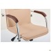 Samba-RC chrome/walnut chair, beige faux leather, no piping