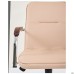 Samba-RC chrome/walnut chair, beige faux leather, no piping