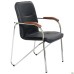 Samba chair chrome walnut grey faux leather