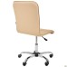 Samba-Home chrome chair, beige faux leather, no piping