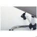Samba-Home chrome chair, grey faux leather, no piping