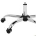 Samba-Home chrome chair, grey faux leather, no piping