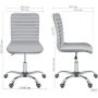 Rumba-Home chair, chrome, beige faux leather